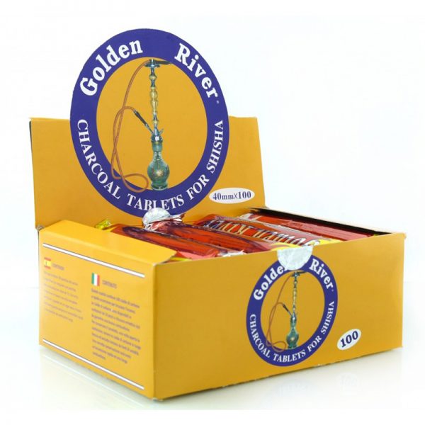 Kohletabletten Golden River Für Wasserpfeifen 40 Mm Durchmesser 10 Rollen à 10 Kohletabletten