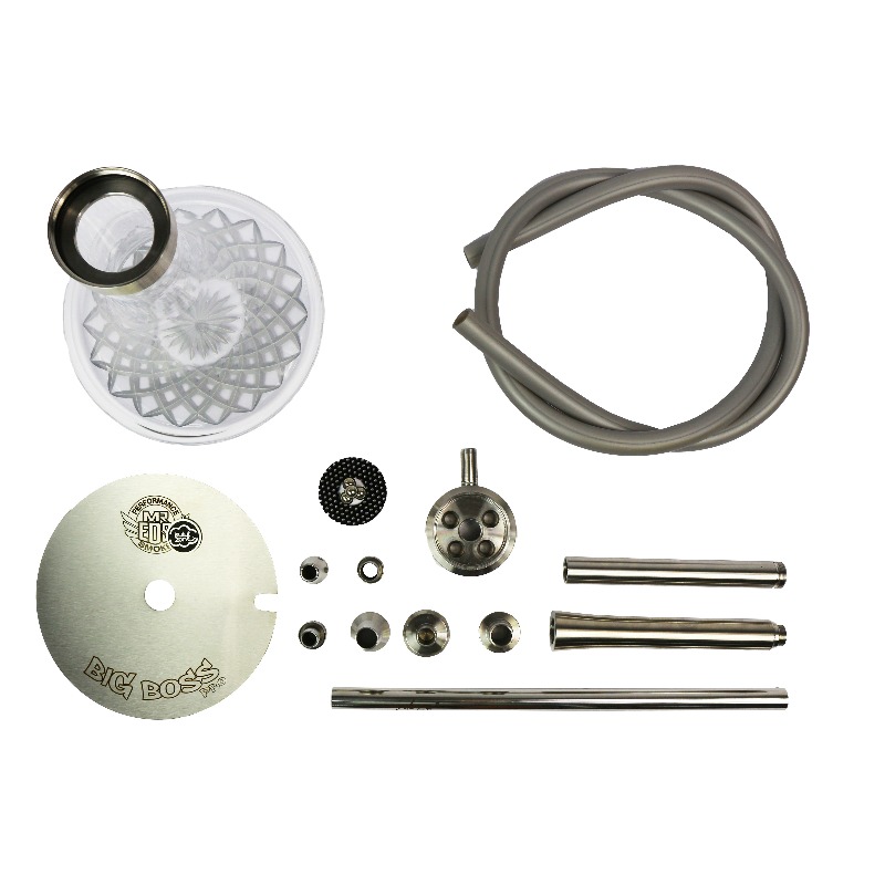 Mr.Eds E24 Big Boss Pro Fajka Wodna Shisha | SILVER - obrazek 6