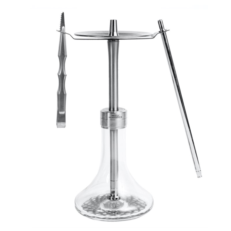 Mr.Eds E24 Big Boss Pro-X Fajka Wodna Shisha - Seria stalowa | Silver