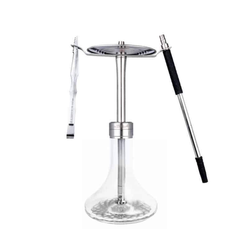 Mr.Eds E24 Big Boss Pro-X4 Fajka Wodna Shisha – Seria stalowa | Silver