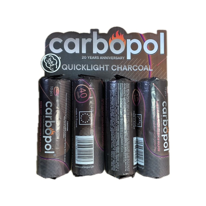 Carbopol | Węgiel Samorozpalający do Fajki Wodnej Shishy 40mm Paczka - obrazek 7