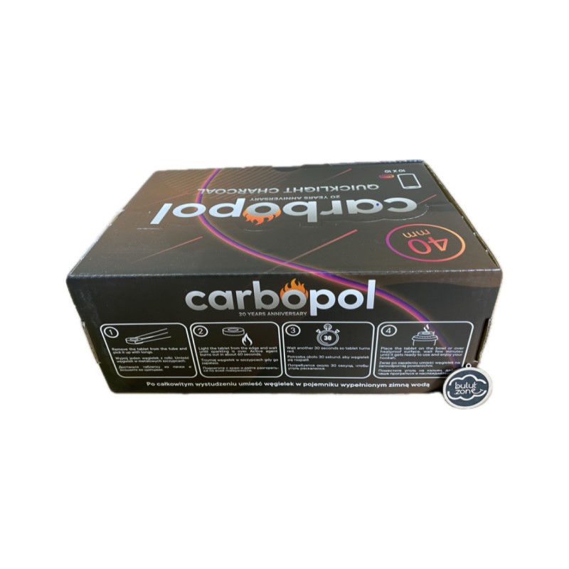 Carbopol | Węgiel Samorozpalający do Fajki Wodnej Shishy 40mm Paczka - obrazek 8