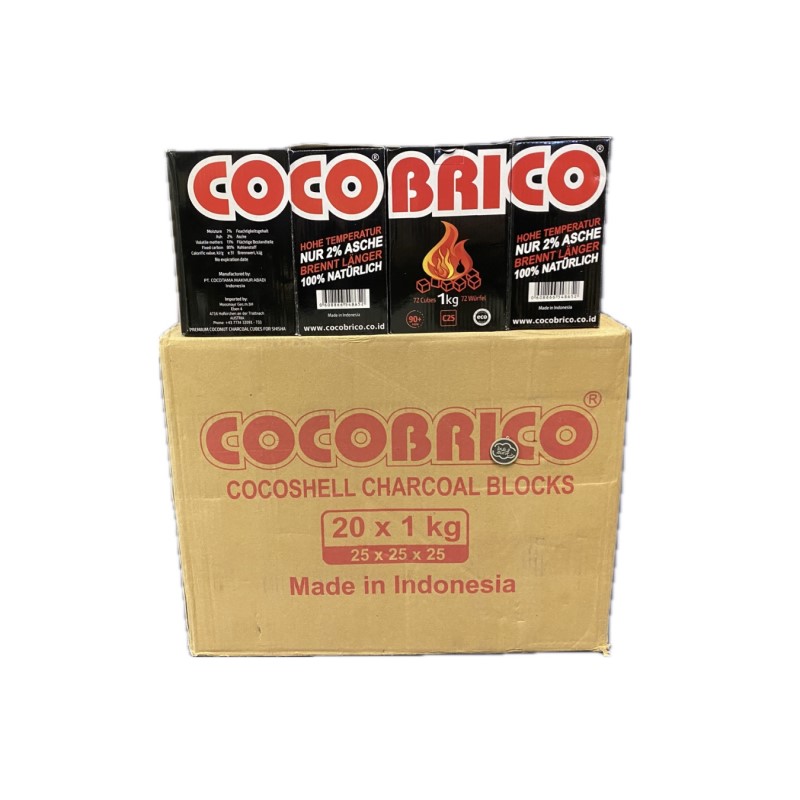 COCOBRICO | Węgielki Kokosowe do Fajki Wodnej Shishy 25mm 20Kg MasterBox - obrazek 3