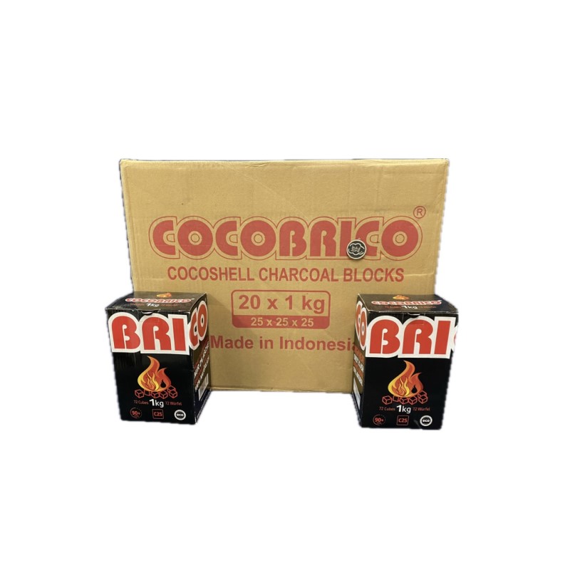 COCOBRICO | Węgielki Kokosowe do Fajki Wodnej Shishy 25mm 20Kg MasterBox - obrazek 2