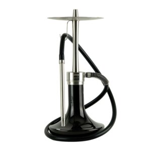Oduman Infinity Hookah | Silver Body & Black Glass Fajka Wodna Shisha