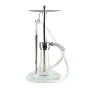 Oduman Infinity Hookah | Silver Body & Clear Glass Fajka Wodna Shisha